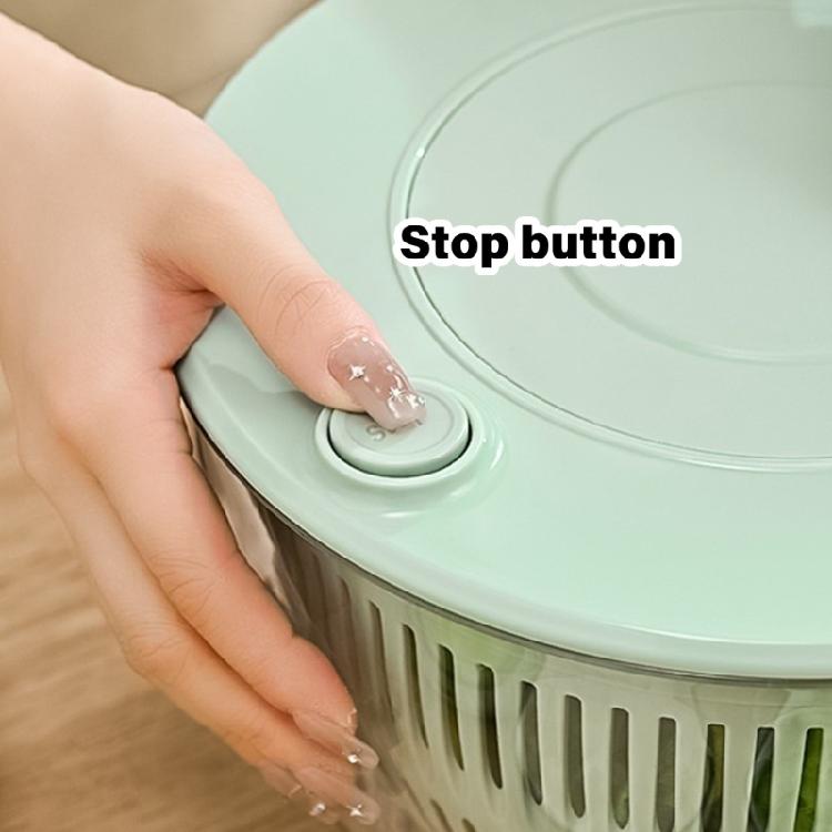 Space Saving High Capacity Double Basket Salad Spinner Food Safe Stainless Steels Hand Operated Dryer