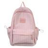 Schoolbag large capacity fashion letter backpack small fresh nylon new backpack bag female personality striped college bag