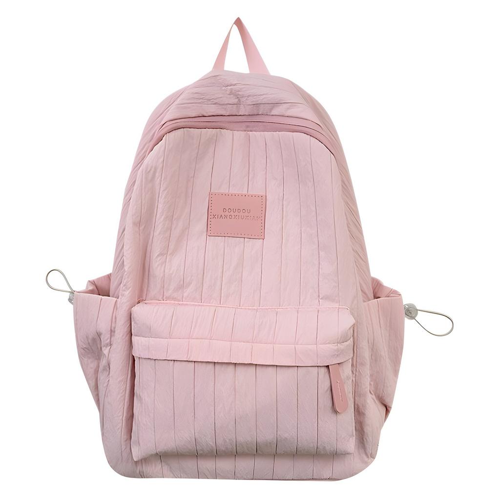Schoolbag large capacity fashion letter backpack small fresh nylon new backpack bag female personality striped college bag