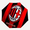 AC Milan, Forza Milan- Automatic Opening and Closing, 8-rib Structure Portable Umbrella, Suitable for Men and Women in All Seasons - Perfect