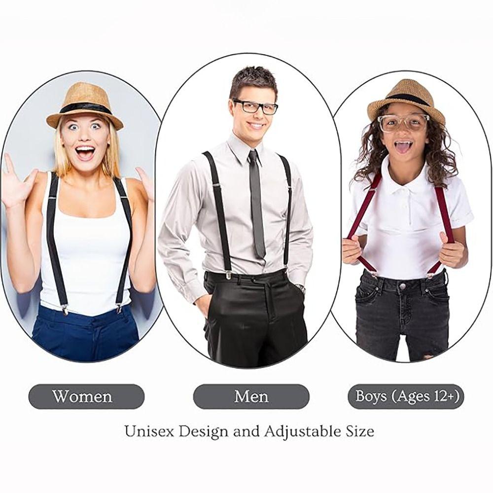 Tirantes Fuertes de Metal Set de Pajarita Ajustables Tirantes para Adultos Nuevos Tirantes para Adultos Hombres Mujeres