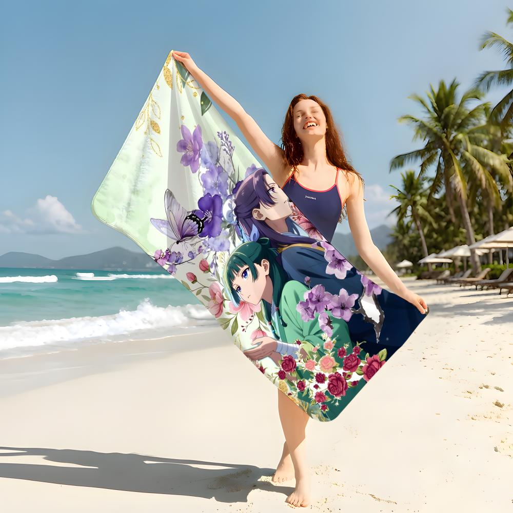 Anime T-The A-Apothecary D-Diaries Towel Beach Blanket Towel For Travel Gym Shower Luxury Lightweight Camping Pool Hot