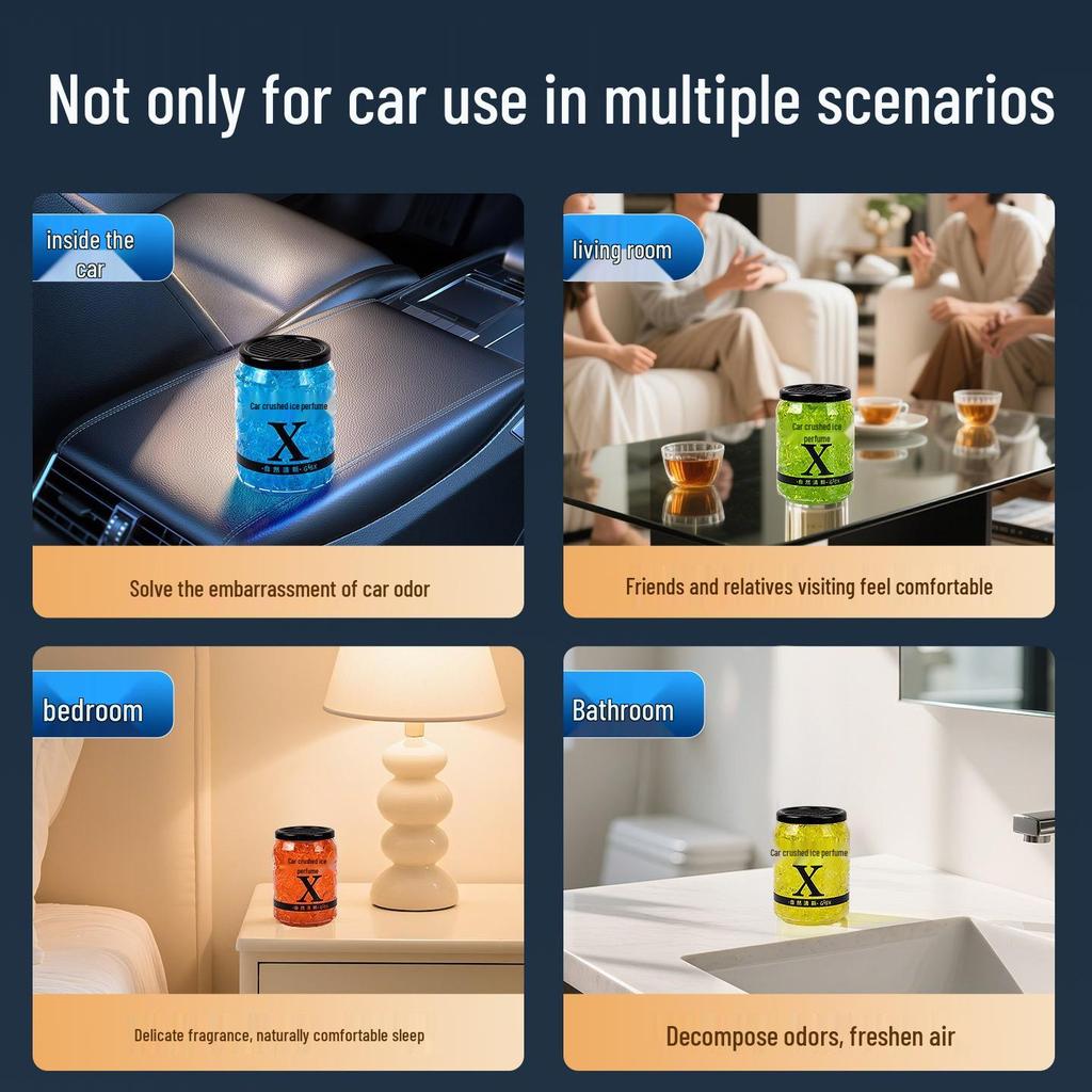Car Interior Solid Aroma Diffuser: Crushed Ice Scent Air Freshener Deodorizer.