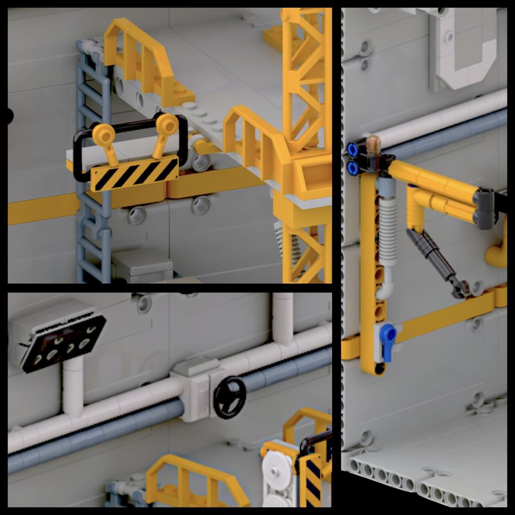 MyBuild Mecha Hangar Expansion Unit 7007 Mecha Garage Included Maintenance Tower & Access Platform Adds Modular Mecha Base Ages 16+