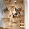 Wall-Mounted Cat Tree Tower Sisal Stairs Scratching Post Indoor Cats Gym Catwalk In Sky Accessories Toy Cat Climbing Shelves