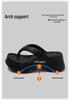 Women's 7CM Thick-Soled Flip-Flops, Arch Support, Non-Slip, Beach-Ready Fashion Sandals