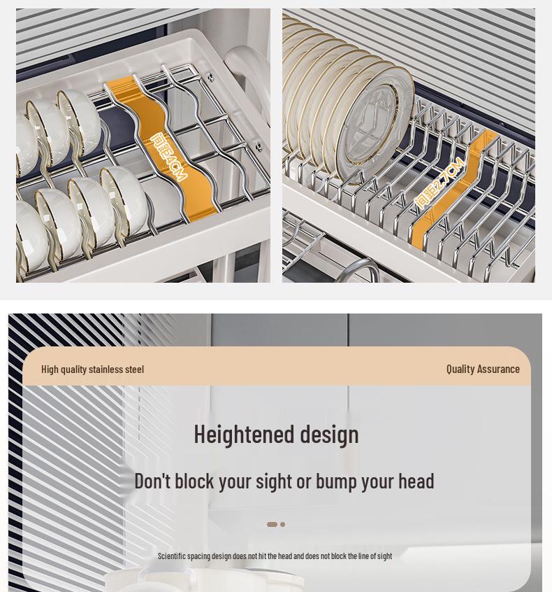 Stainless Steel Multifunctional Kitchen Sink Dish and Bowl Storage Rack