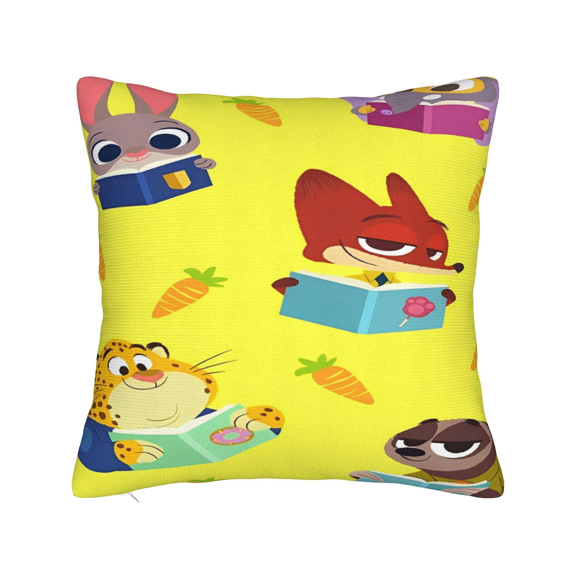

Zootopia 2 Pillowcases Vintage Pillow Case For Chair Sofa Home Decor Soft Pillow Cover 30cmx30cm
