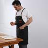 Bottenskyddande Baristaförkläde Tjockare Bomullsduk Kökskockförkläde Ärmlös med Fickor för Barberare Snickare Florist