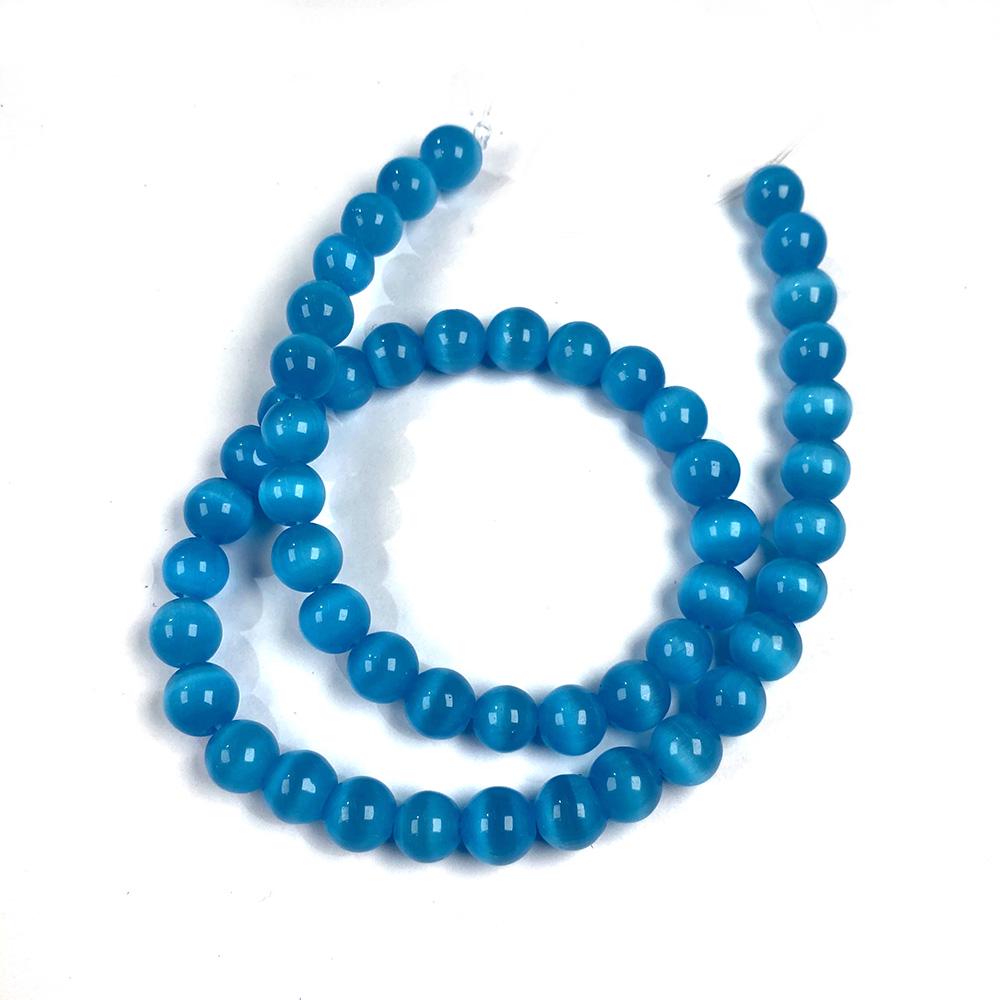 

Натуральный радужный камень «кошачий глаз», свободные бусины, подвески из драгоценных камней для DIY, ожерелье, браслет, серьги, шитье, изготовление ювелирных аксессуаров 8mm