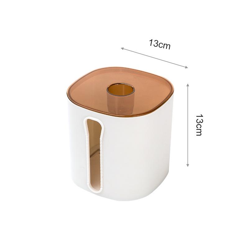 Clear Punch-Free Wall-Mounted Tissue Box for Bathroom or Living Room