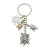 Creative Alloy Seashell and Pearl Keychain Pendant