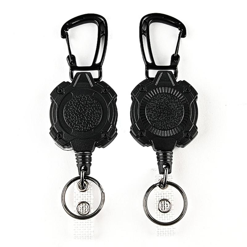 Portachiavi Retrattile Heavy Duty Portachiavi Antifurto con Moschettone Lunghezza Estensibile 31'' Porta Badge Retrattile