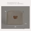 22X16X9CM Baby Carriage Bag - Cute Bear Diaper Storage Bag Portable Easy-to-Clean Zipper Embroidery Multifunctional Mommy Bag