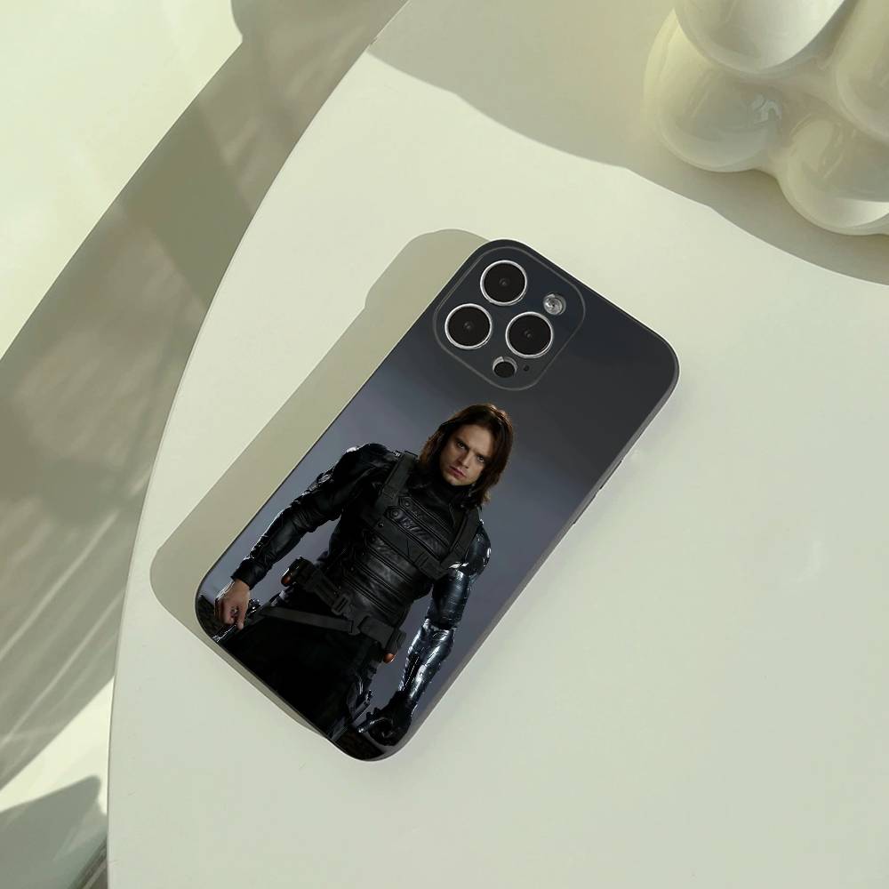 B-Bucky- Barnes  Winter -S-Soldier Phone Case For iPhone 17,16,15,14,13,12,11Pro Max, Lightweight and Practical Soft Black Cover
