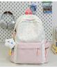 Schoolbag High-value schoolbag Female college student Large-capacity college student printed backpack Junior high school student lightweight travel 