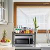 Expandable Microwave Rack Heavy Duty Extendable Microwave Stand Multi-Function Microwave Oven Rack for Kitchen Countertop