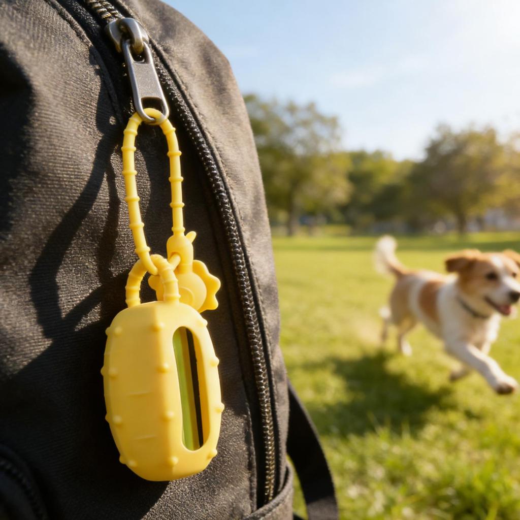 Dog Poop Bag Dispenser Silicone Cactus Potty Carrier Dog Bag Dispenser Built-in LED Light For Walking Backyard Trail Outdoor