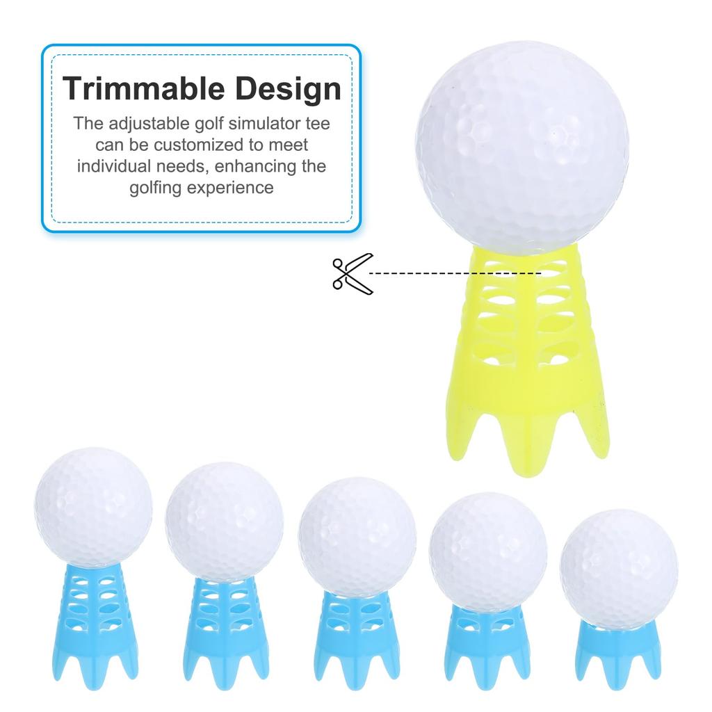 PATIKIL Golf Simulator Tees Set of 16 Plastic Golf Tee