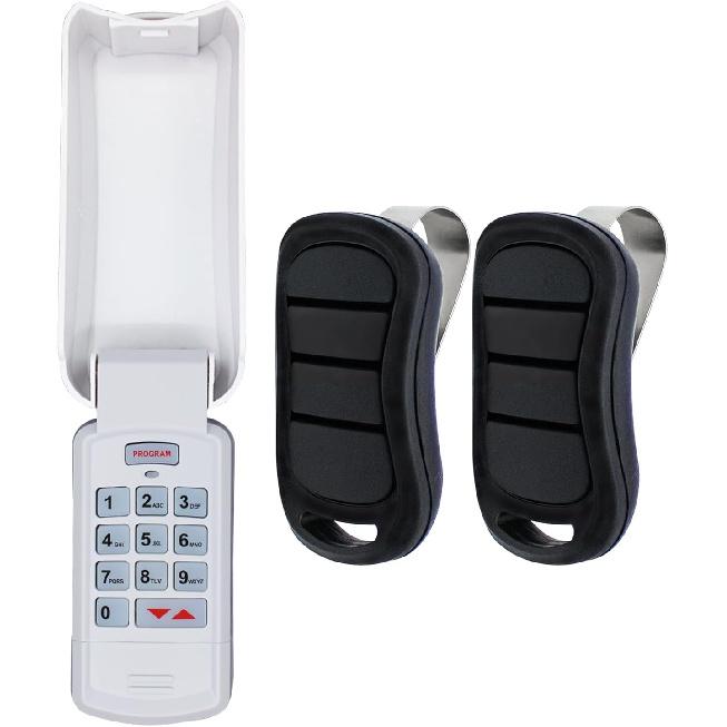 Upgraded GK-R Garage Door Opener Keypad with 2 Pack G3T-R Remote, Fit for Genie and Overhead Garage Door Opener Since 1997, Keypad Replace GK-BX