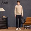 Antonio Men's 100% Cashmere Cable Knit Round Neck Sweater