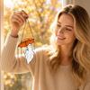 Acrylic Hanging Ghost Ornament with Umbrella Design Halloween Decoration Indoor Outdoor Hanging Pendant for Seasonal Home Decor