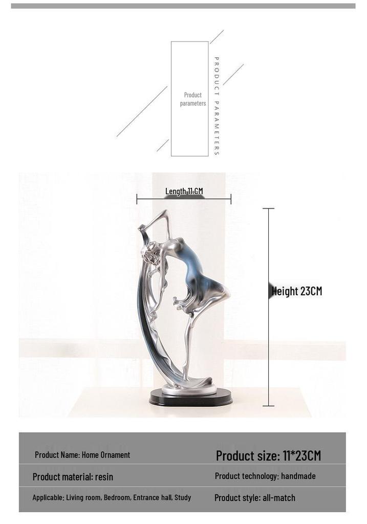 Elegant European Dancing Girl Figurine - Fashionable Home Decoration & Birthday Gift
