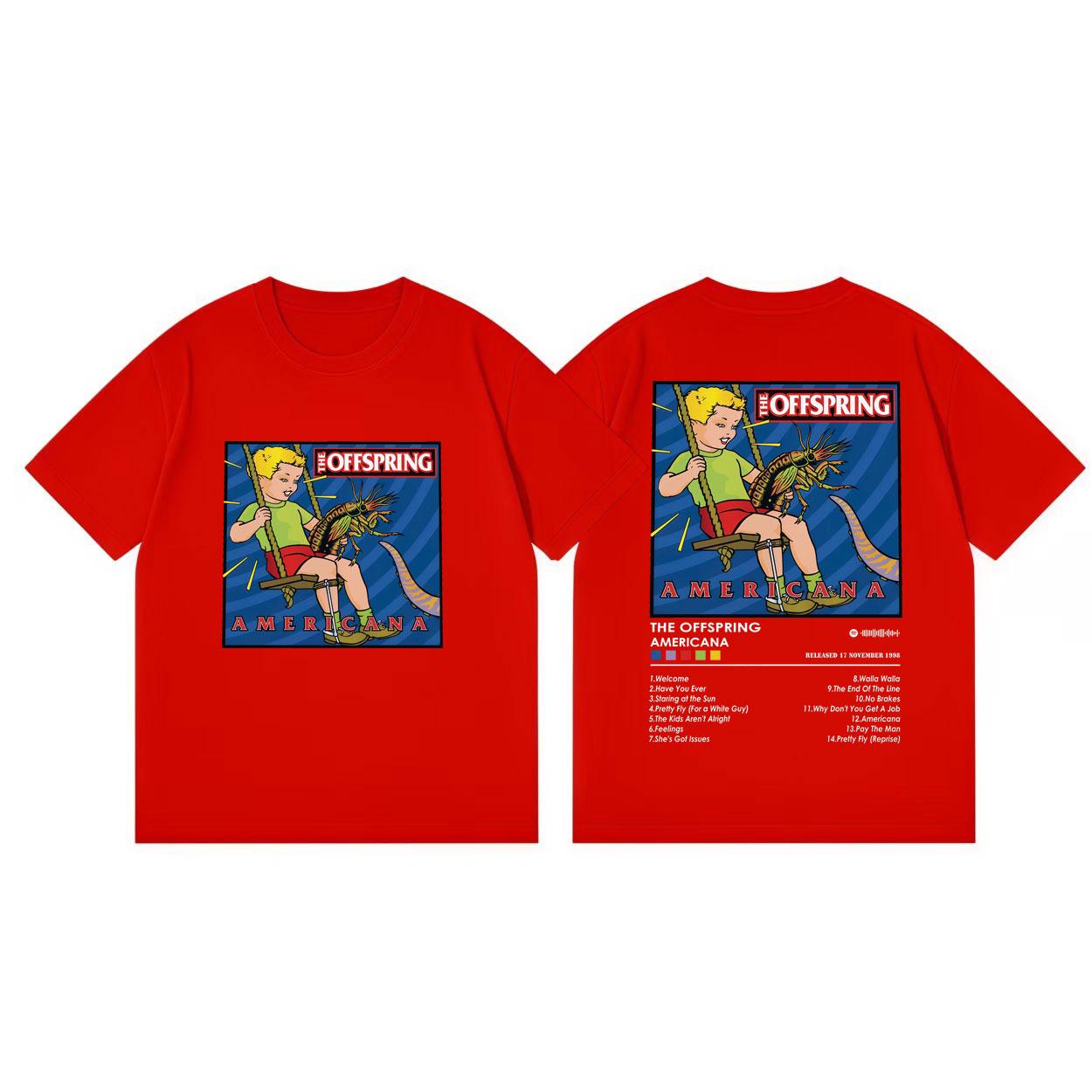 

The Offspring Americana Album Graphic T Shirts Punk Rock Pop Music Short Sleeve Tshirt Men Women Casual Fashion Loose Tshirts S