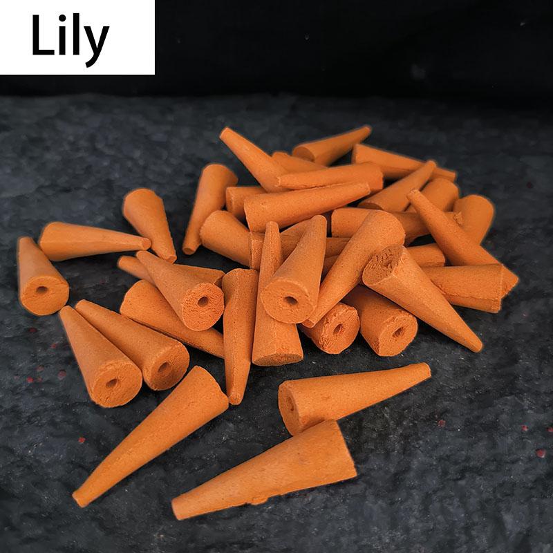 50 Pieces/lot Natural Backflow Incense Cones 25 minutes Extra Size Sandalwood Lavender Tower Incense Cones