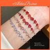 Light Luxury Copper Hand Bracelet Zirconia Butterfly Bow Style For Gift Giving