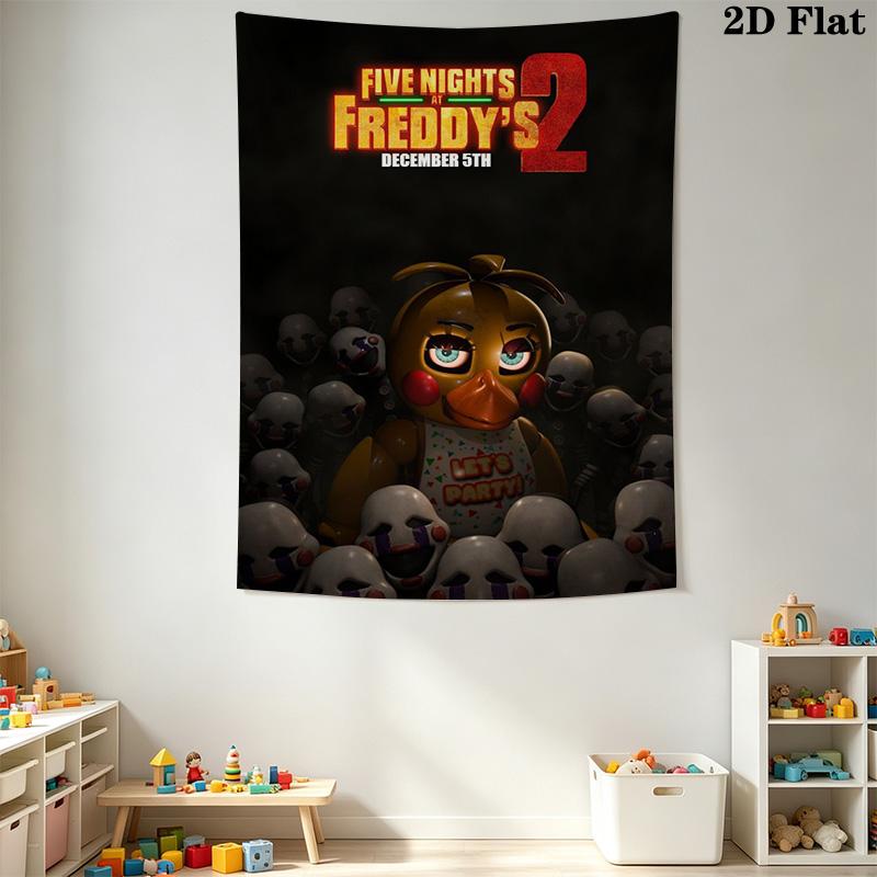 Five Nights Freddy'S Horror Anthology Tapestry Wallmounted Background Cloth Work Of Art Homestay Soft Decoration Tapestry Background Cloth