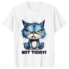 Funny Sarcastic Cat Tshirt Unisexs Vintage Aesthetic Streetwear Cute Humorous Animal Graphic Short Sleeve Casual Top