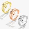 Anti Stress Anxiety Silver Ball Rings 925 Women Men Spinner Fidget Rings Vintage Gold Couple Anillos Jewelry Gift