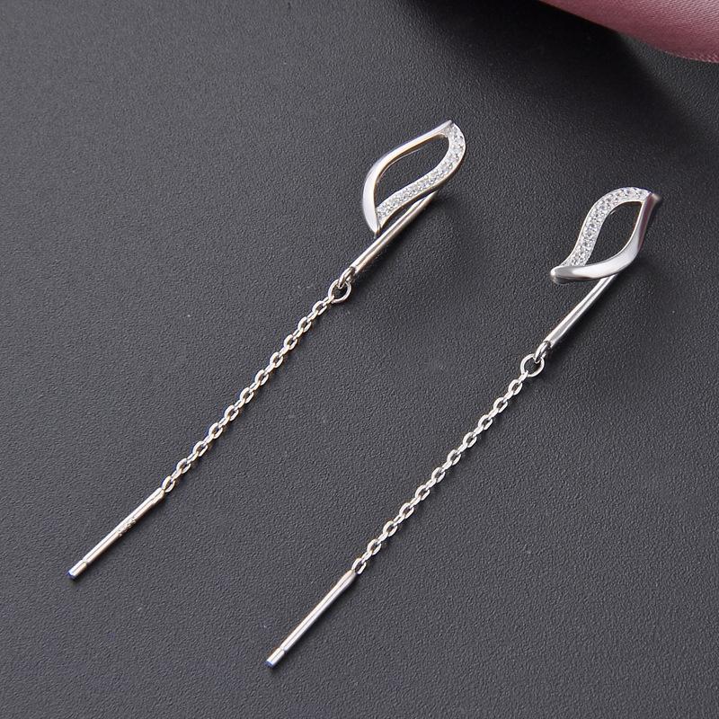 Lindon 925 sterling silver örhängen Drop örhängen för kvinnor Bröllopsfest presenter