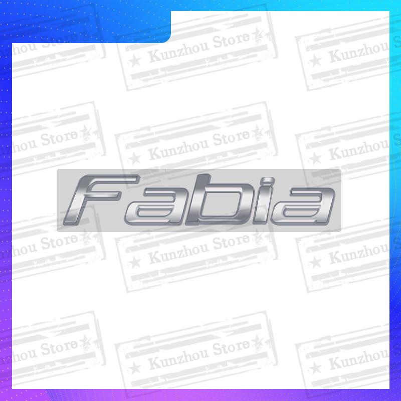 AAABV1 1PCS Metal For Skoda Octavia Yeti Rapid Kodiaq Karoq 4X4 Fabia Kamiq Superb VRS Logo Bright Silver Emblem Car Rear Trunk Sticker
