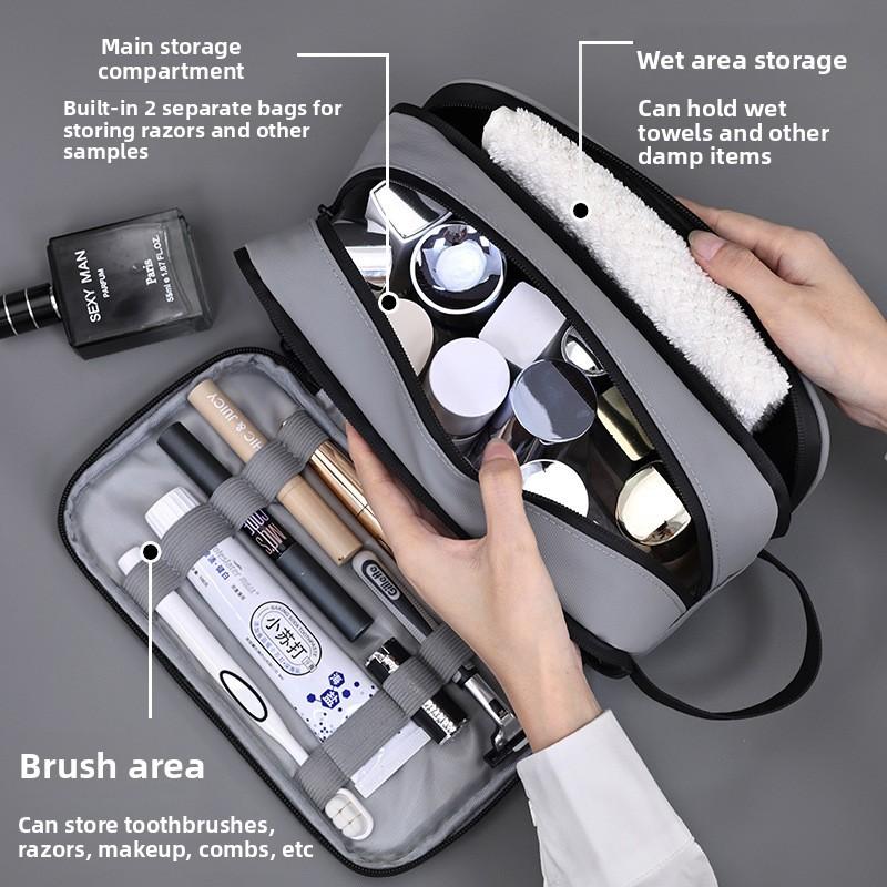 Waterproof Travel Toiletry Bag With Multiple Layers And Letter Pattern For Men And Women