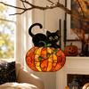 Halloween Pumpkin Acrylic Ornament 2D Faux Glass Tabletop Decor for Holiday Party