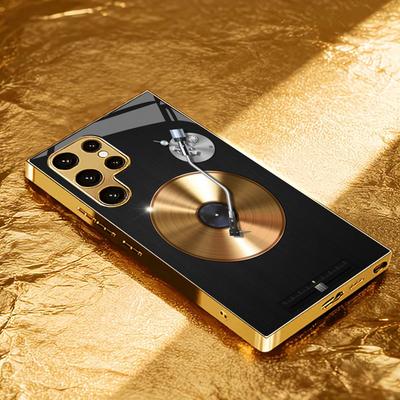 Muzyczny Atmosfera Prostota Wysokiej klasy Galwanizowane Szklane Etui na Telefon dla Samsung Galaxy S26 S25 S24 S23 S22 S21 FE,Ultra,Plus