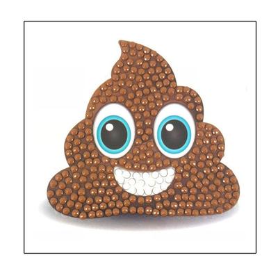 Crystal Art - Diamond Embroidery Sticker Kit 9x9cm Poop Emoji