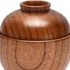 Wooden Bowl with Lid Japanese Style Children Mixing Fruit Small Bowls