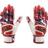 ZETT Batting Gloves Graphic Grip Both Hands Red X White (6411) L