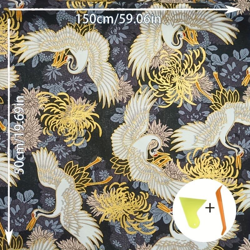 1Pcs High Grade Wear-Resistant Car Dashboard Door Panel Ceiling Decor Fabric Self-Adhesive Black Koi Fish Car Interior Sticker