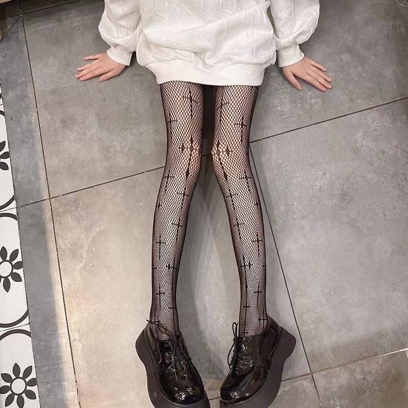 New Goth Lolita Girls Tights Women Sexy Retro Gothic Kawaii Cross Print Club Stockings Nylon Socks Fishnet Pantyhose