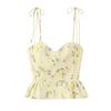 Zbzr Spring New Arrival Women's Clothing Fashion Style Zipper Ornament Flower Print Poplin Camisole 3152115