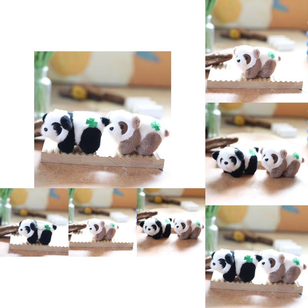 Adorable Cute Panda Plush Toy Keychain With Soft Short Plush Material And Pp Cotton