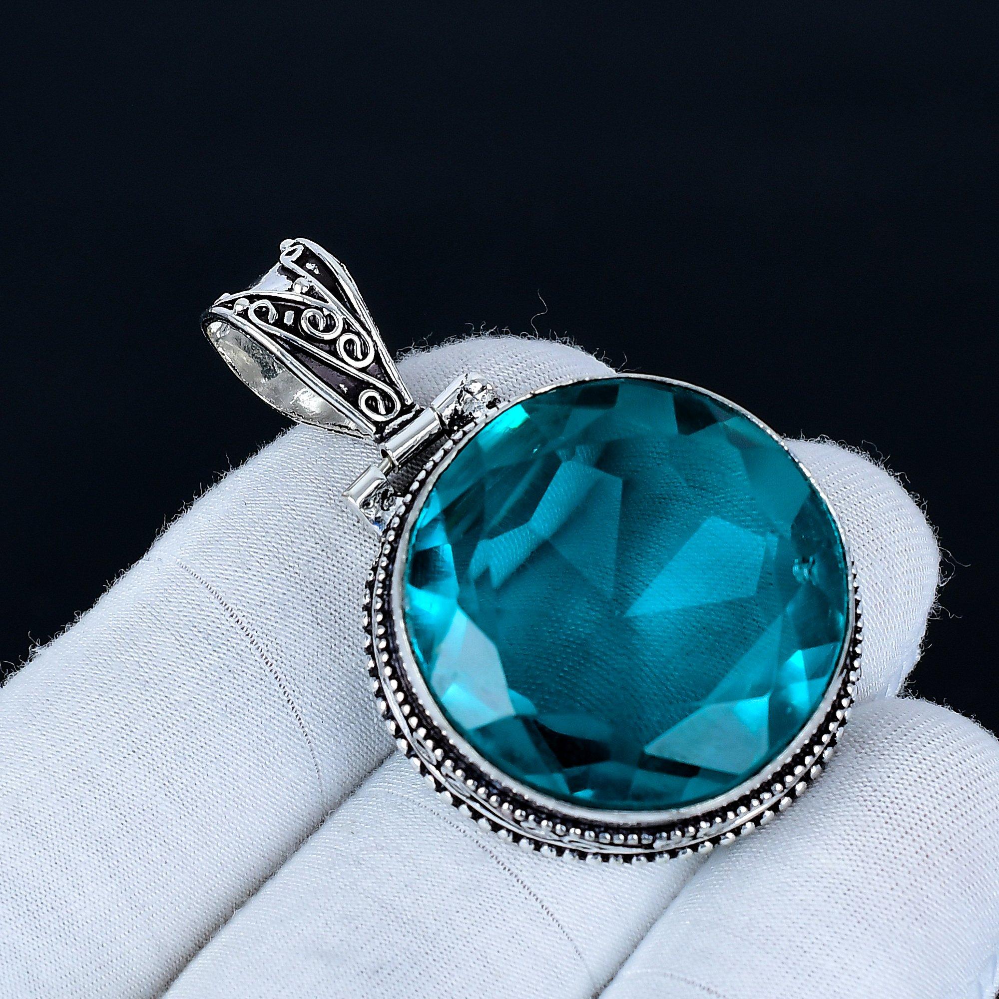 

Green Apatite Pendant, 925 Sterling Silver Handmade Jewelry, Apatite Silver Pendant, Party Wear Jewelry For Women s, Pendant Valentine s Day Gift 4.5 Cm зелёный