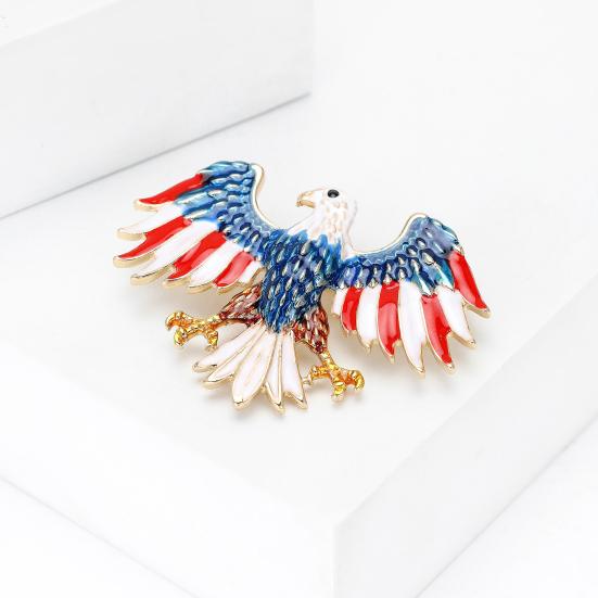 Bald Eagle Brooch for Men And Women Patriotic Enamel Alloy Lapel Pin