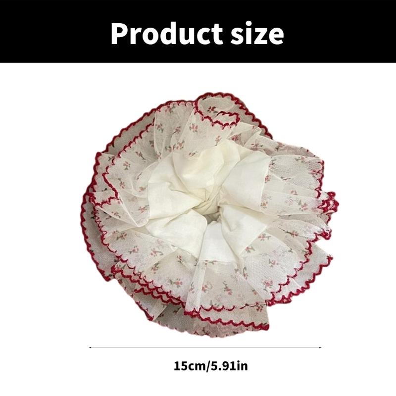 Aesthetic Hair Scrunchies Women Elastic Lace Hair Ties Wedding Party Headwear