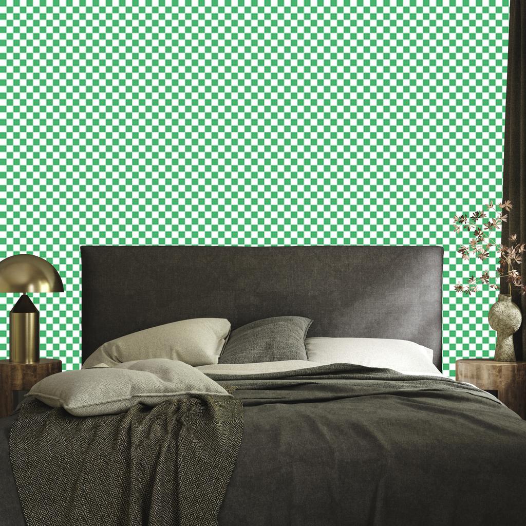 Mint Checkerboard Wallpaper for Living Room and Bedroom 50x1000