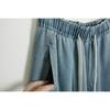Lyocell 49.6% Super Soft Elastic Waist Denim Curved Leg Floor-Length Banana Pants - Spring Collection